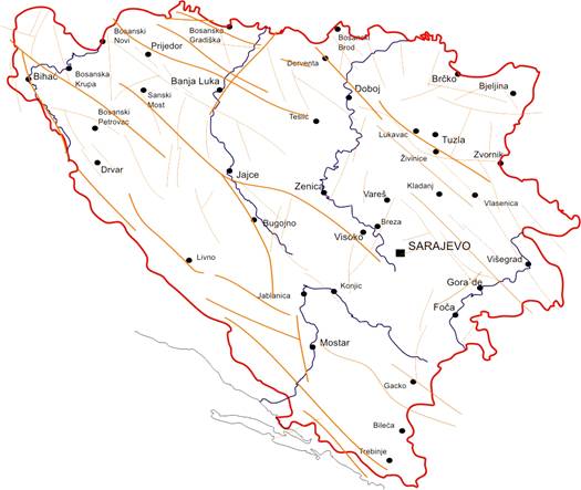 karta bosne i hercegovine planine Federalni hidrometeorološki zavod karta bosne i hercegovine planine